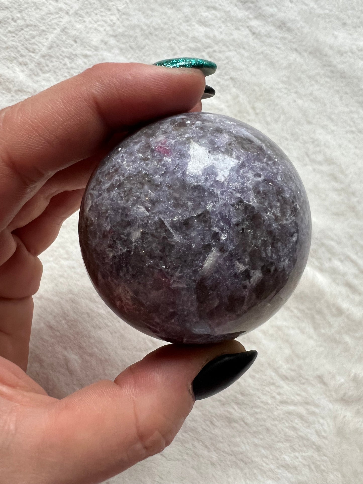 Seltene Unicorn Kugeln mit Indigolith (blauem Turmalin)