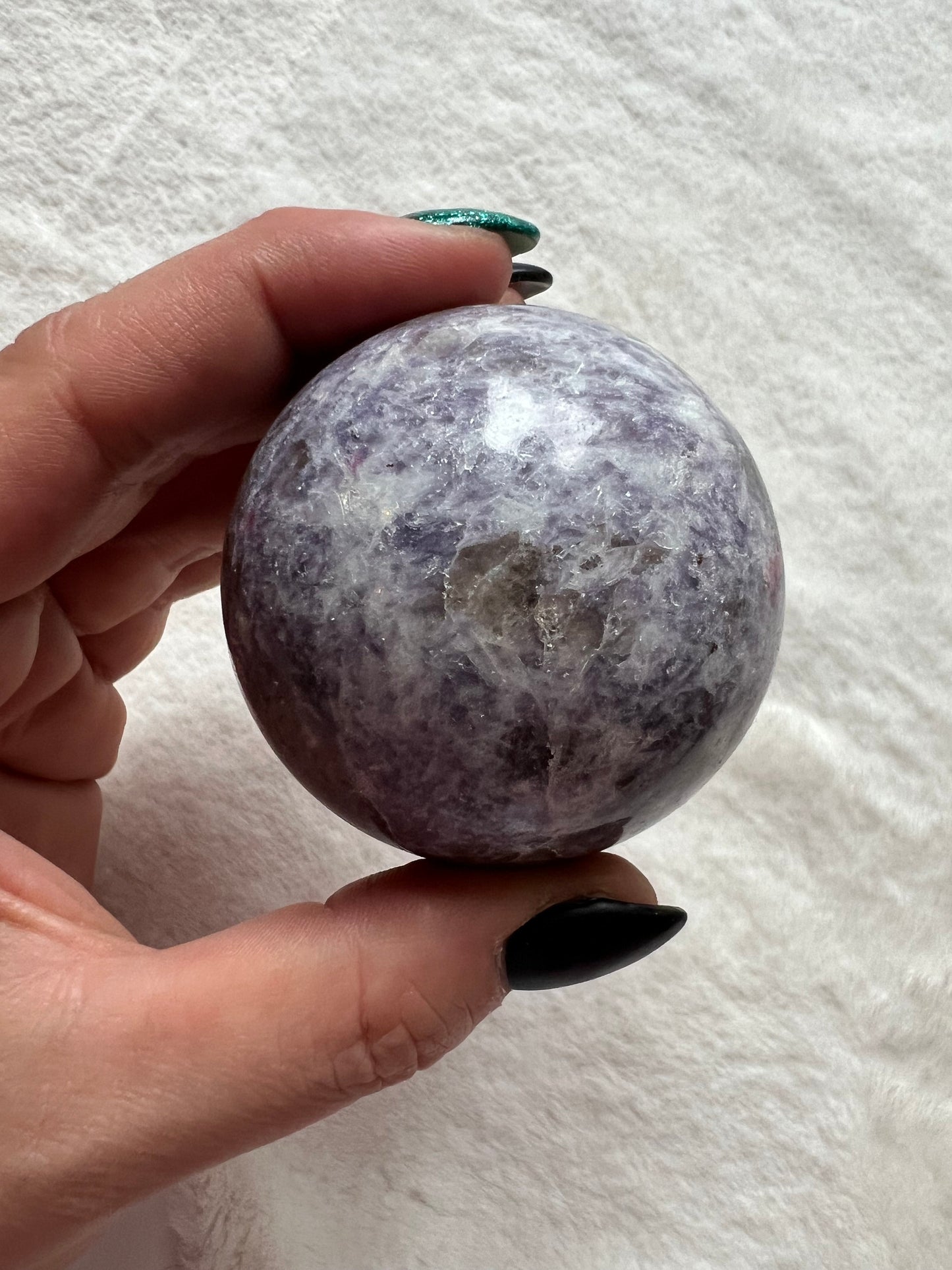 Seltene Unicorn Kugeln mit Indigolith (blauem Turmalin)