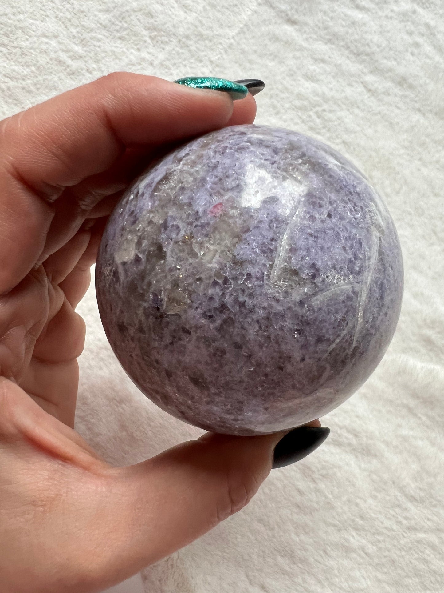 Seltene Unicorn Kugeln mit Indigolith (blauem Turmalin)