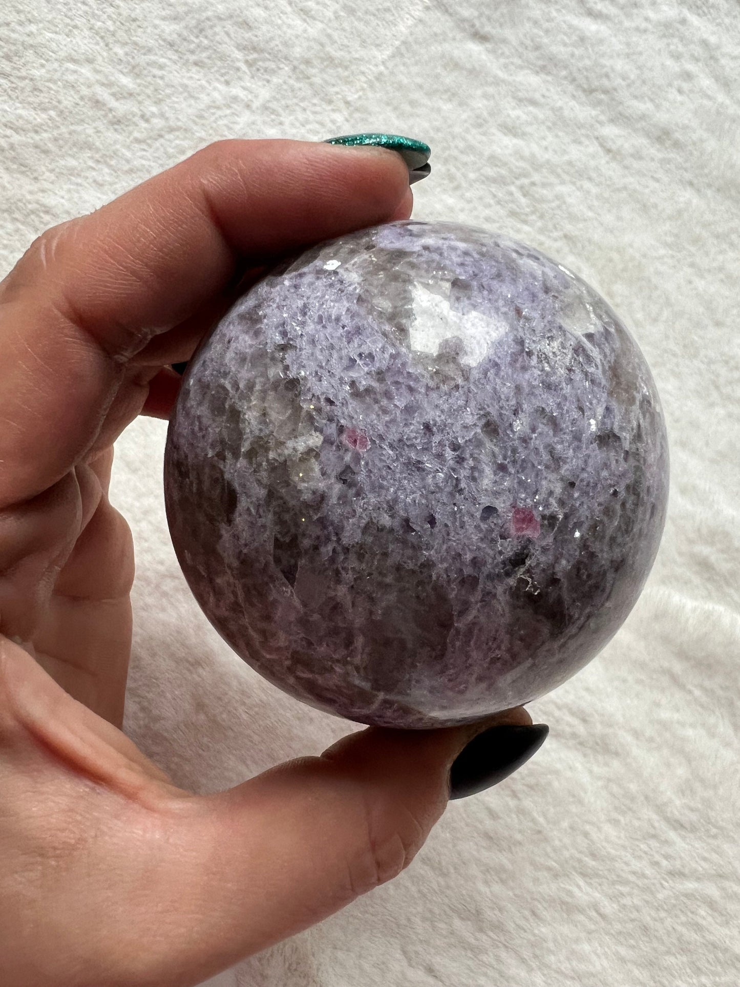 Seltene Unicorn Kugeln mit Indigolith (blauem Turmalin)
