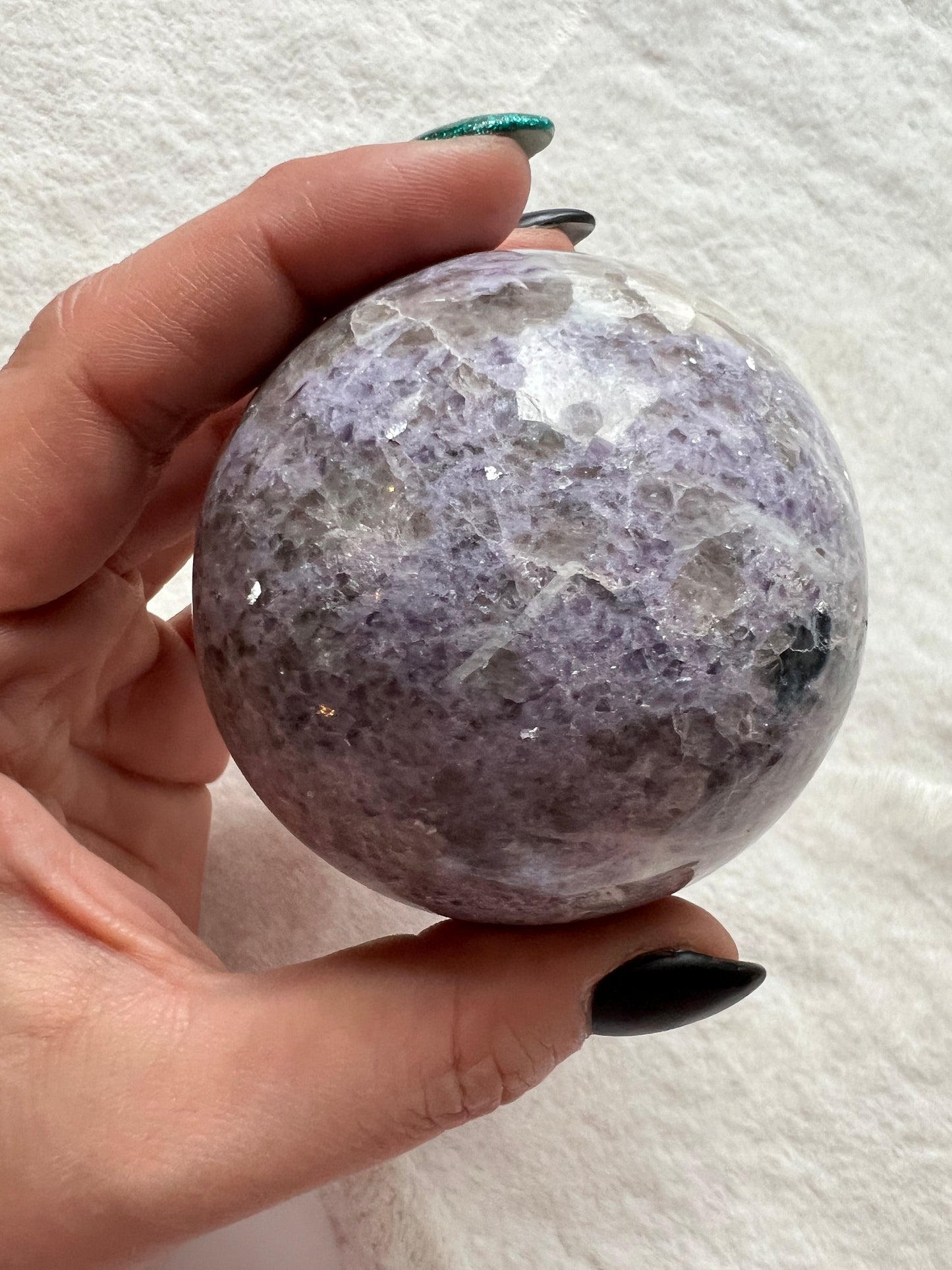 Seltene Unicorn Kugeln mit Indigolith (blauem Turmalin)