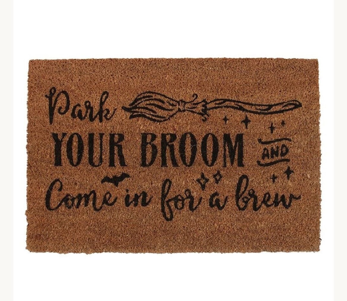 Park your broom and come in for a brew Fußmatte / Witch Doormat