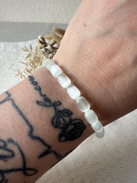 Selenit grün Armband 6mm