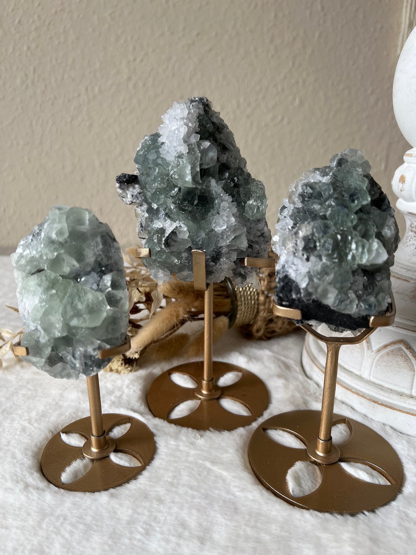 Fluorit Cluster auf Ständer