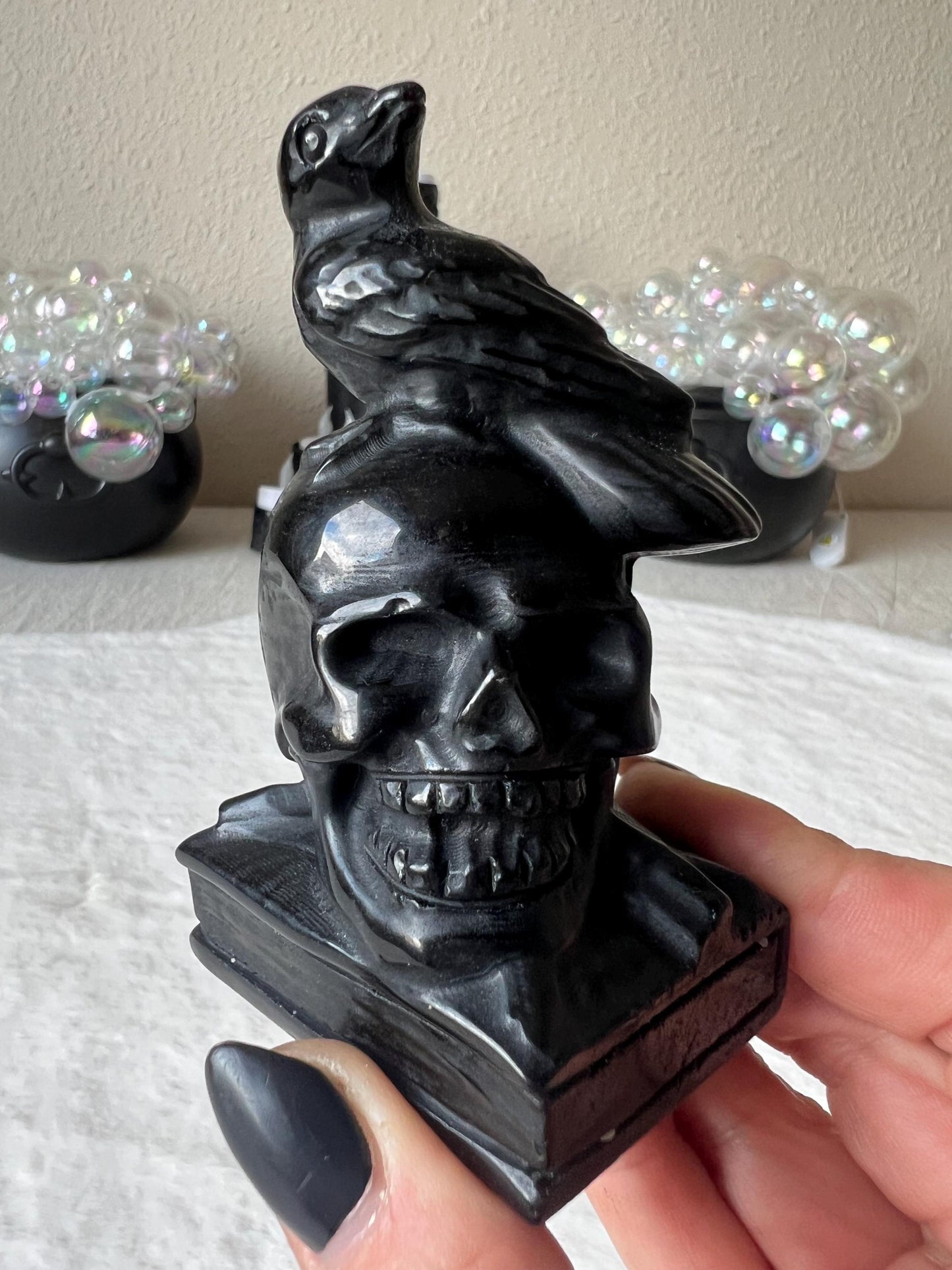 Obsidian Schädel Halloween Carvings