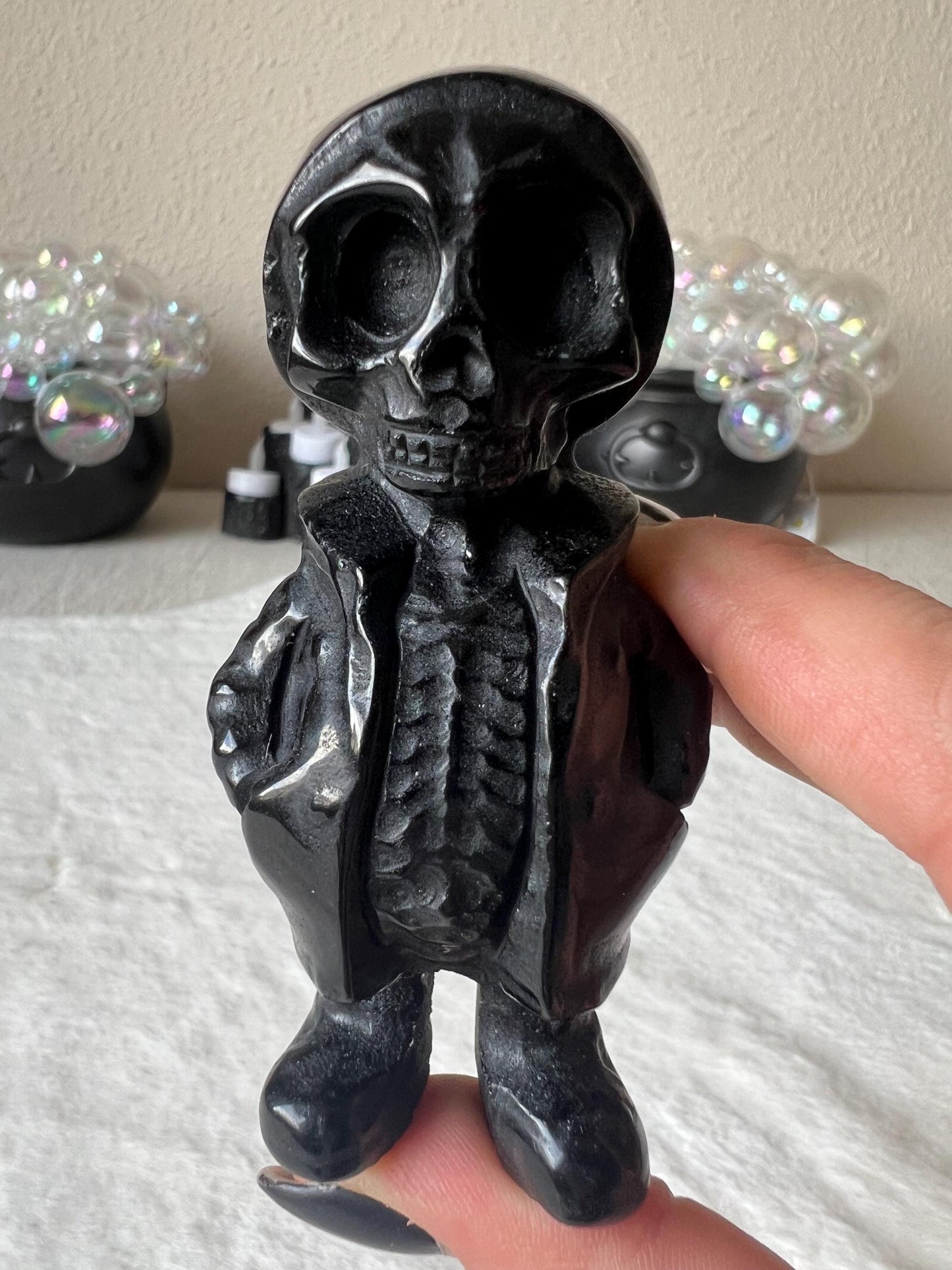 Obsidian Schädel Halloween Carvings