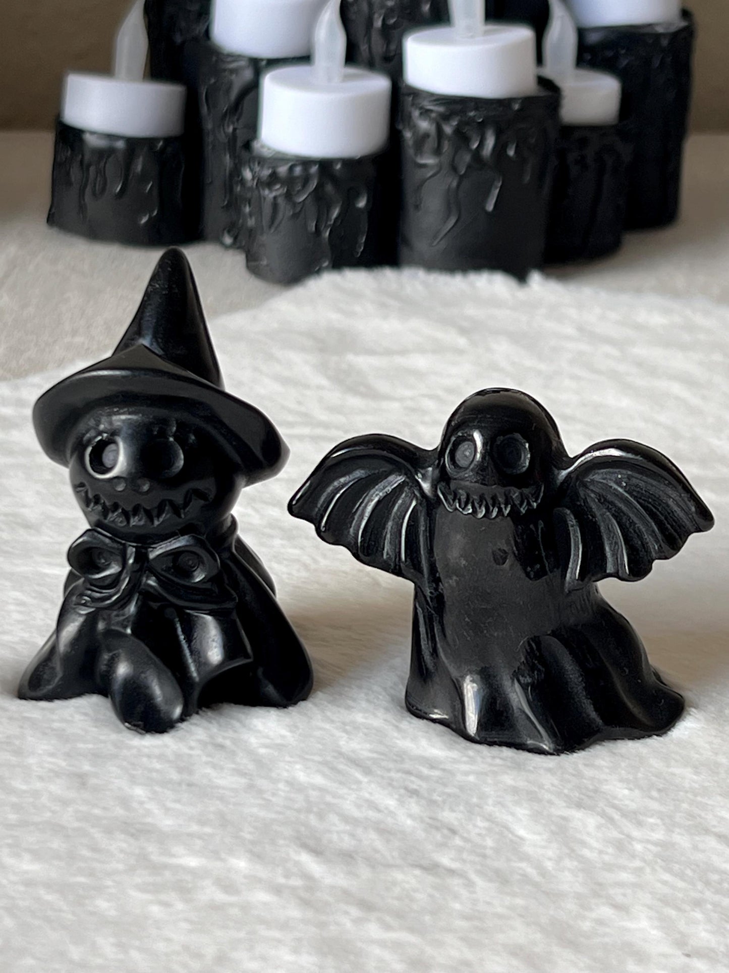 Obsidian Schädel Halloween Carvings