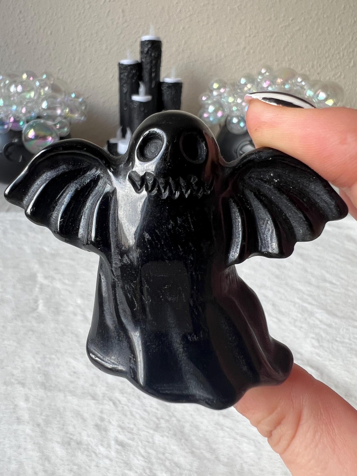 Obsidian Schädel Halloween Carvings