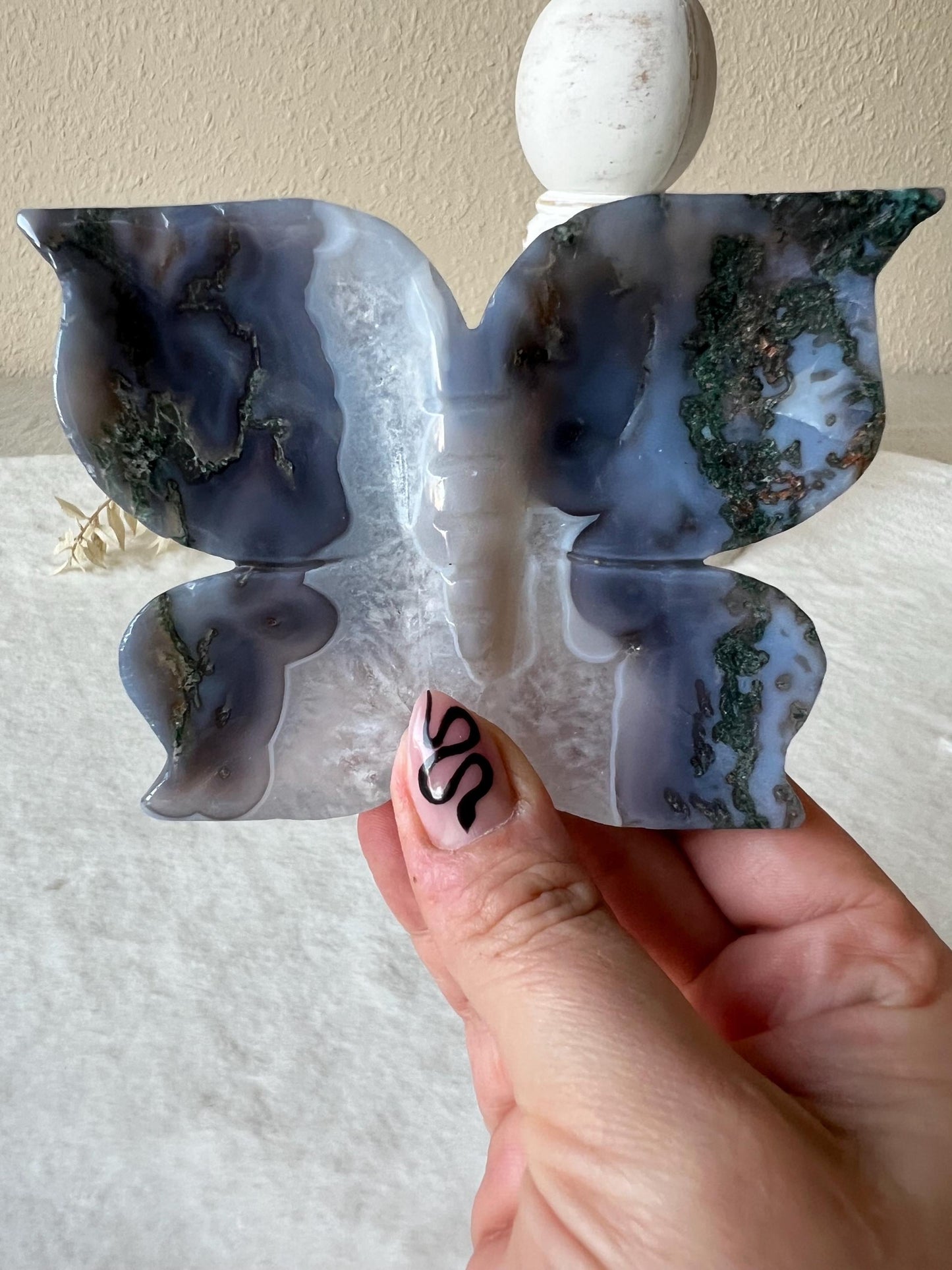 Moosachat Schmetterling Schalen