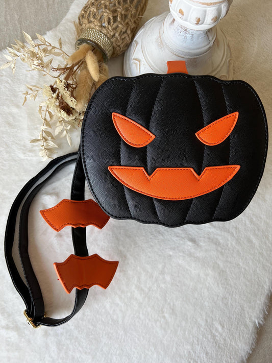 Kürbis Tasche schwarz orange
