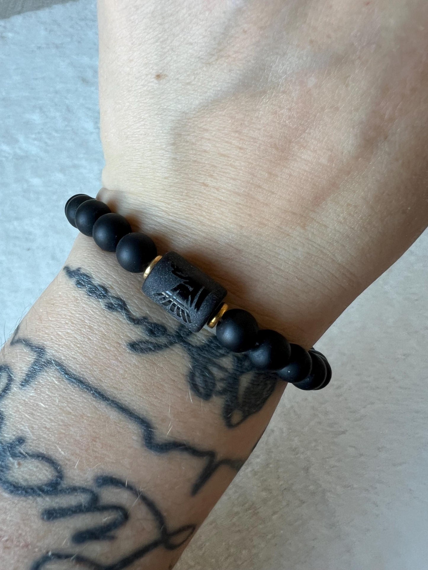 Sternzeichen Obsidian Armband 8mm