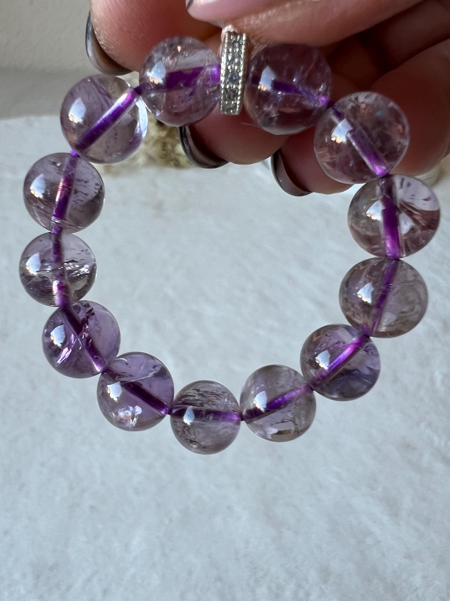 Ninetail Fox Amethyst Anhänger / Rückspiegel / Handy 10mm
