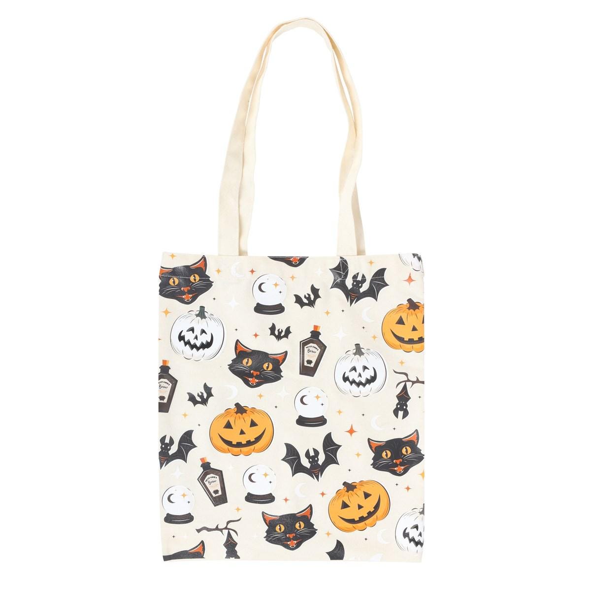 Spooky Cat and Pumpkin Beutel
