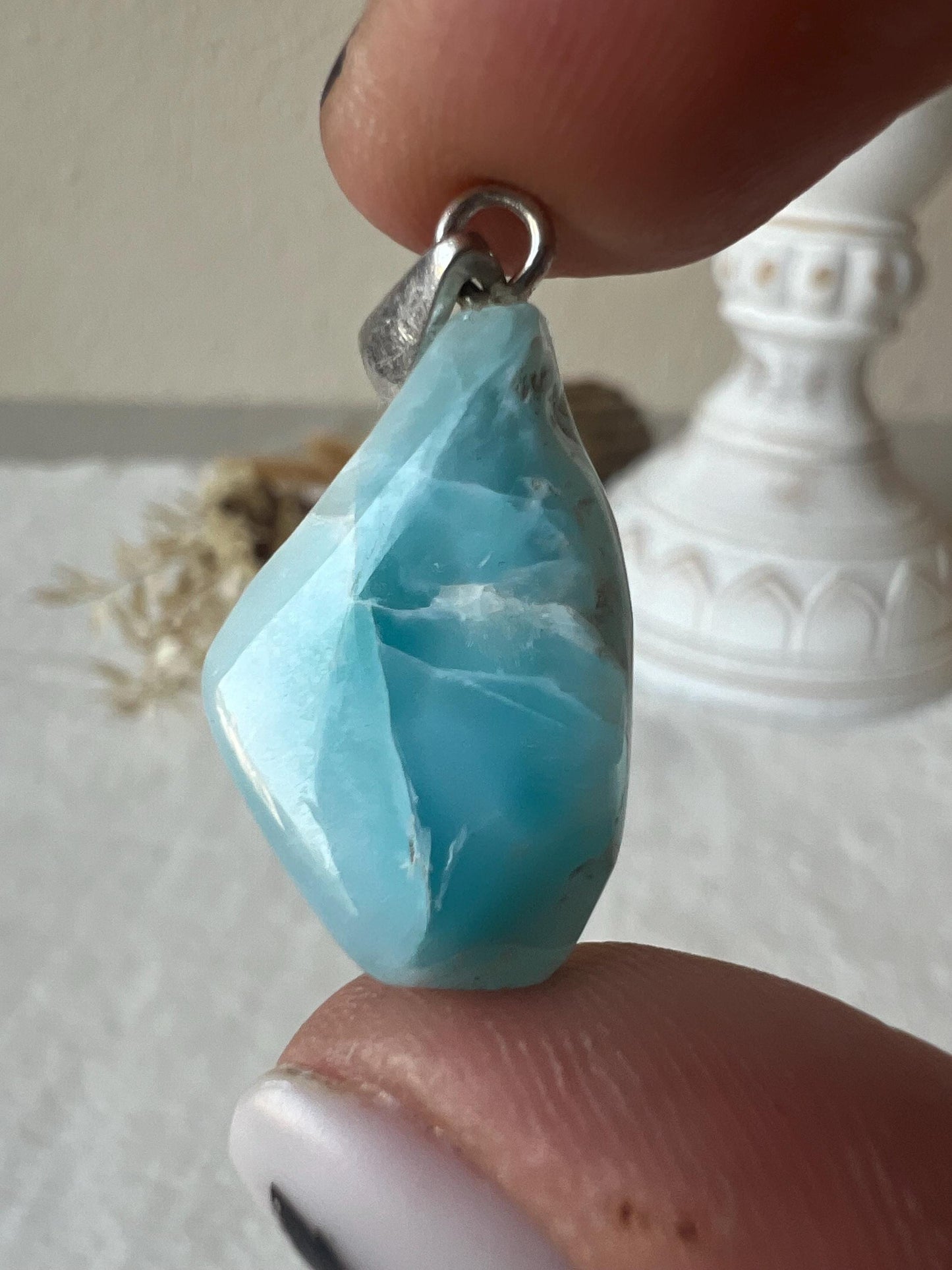 Larimar Kettenanhänger 925 Silber