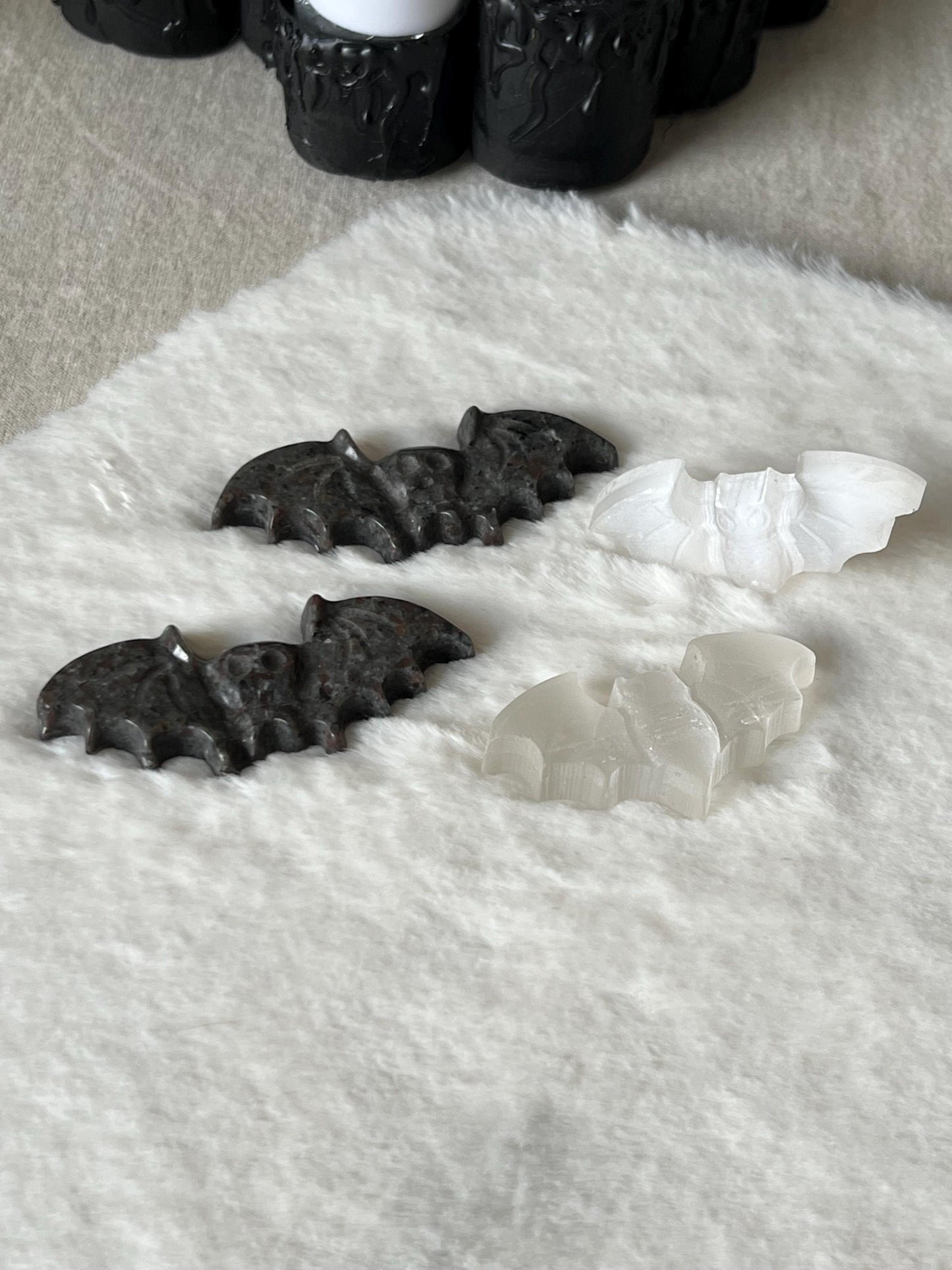 Mini Fledermäuse Yooperlite und Selenit