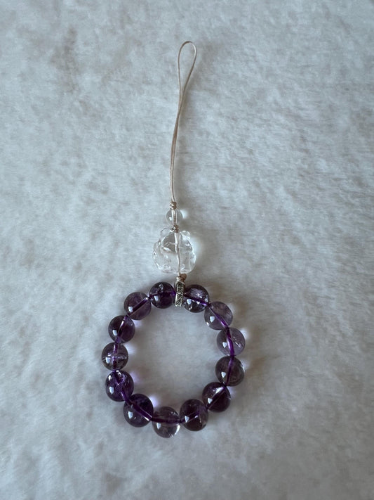 Ninetail Fox Amethyst Anhänger / Rückspiegel / Handy 10mm