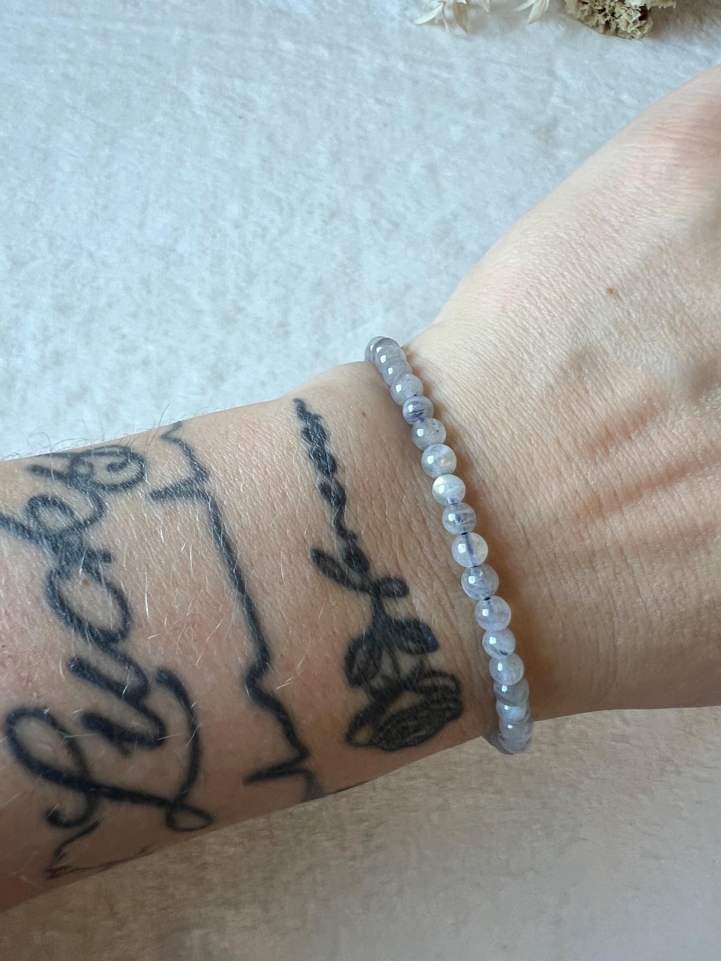 Labradorit Armband Perlen 4mm