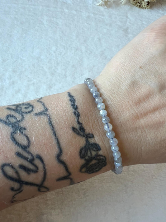 Labradorit Armband Perlen 4mm