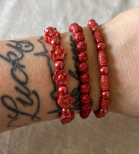 Zinnober Armbänder