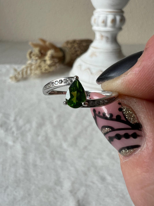 Diopsid Ring 925 Silber