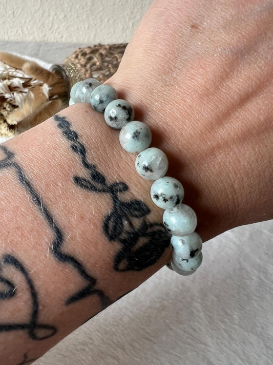 Kiwi Jaspis Armband 8mm