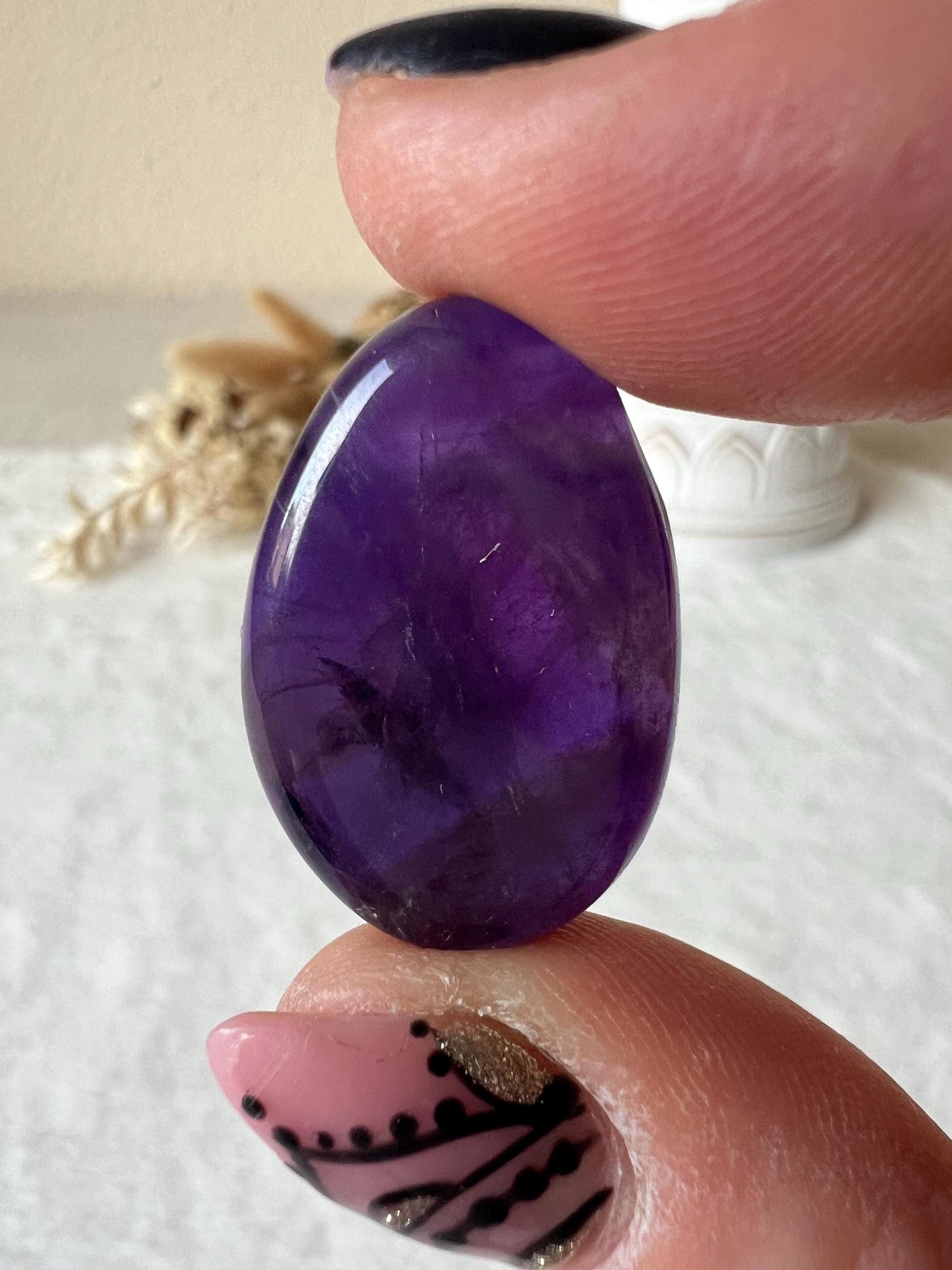 Amethyst Tropfen Kettenanhänger