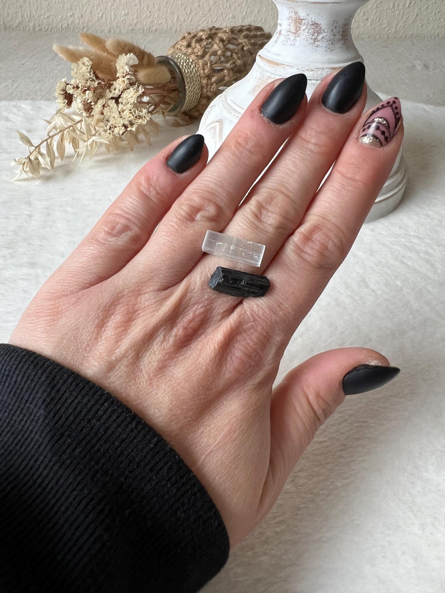 925 Silber Turmalin Rohstein Ring