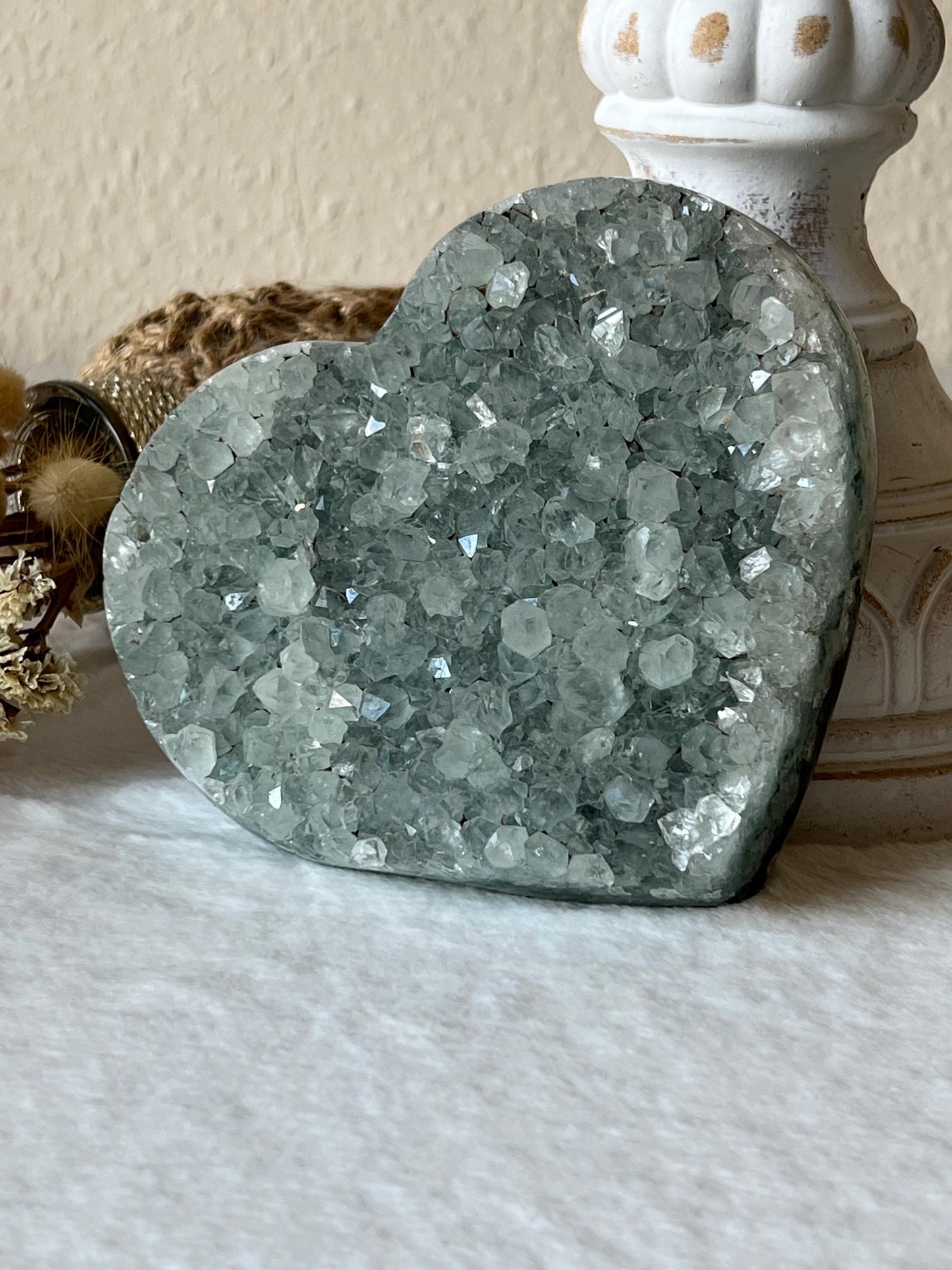 Regenbogen Amethyst Herzen grün groß