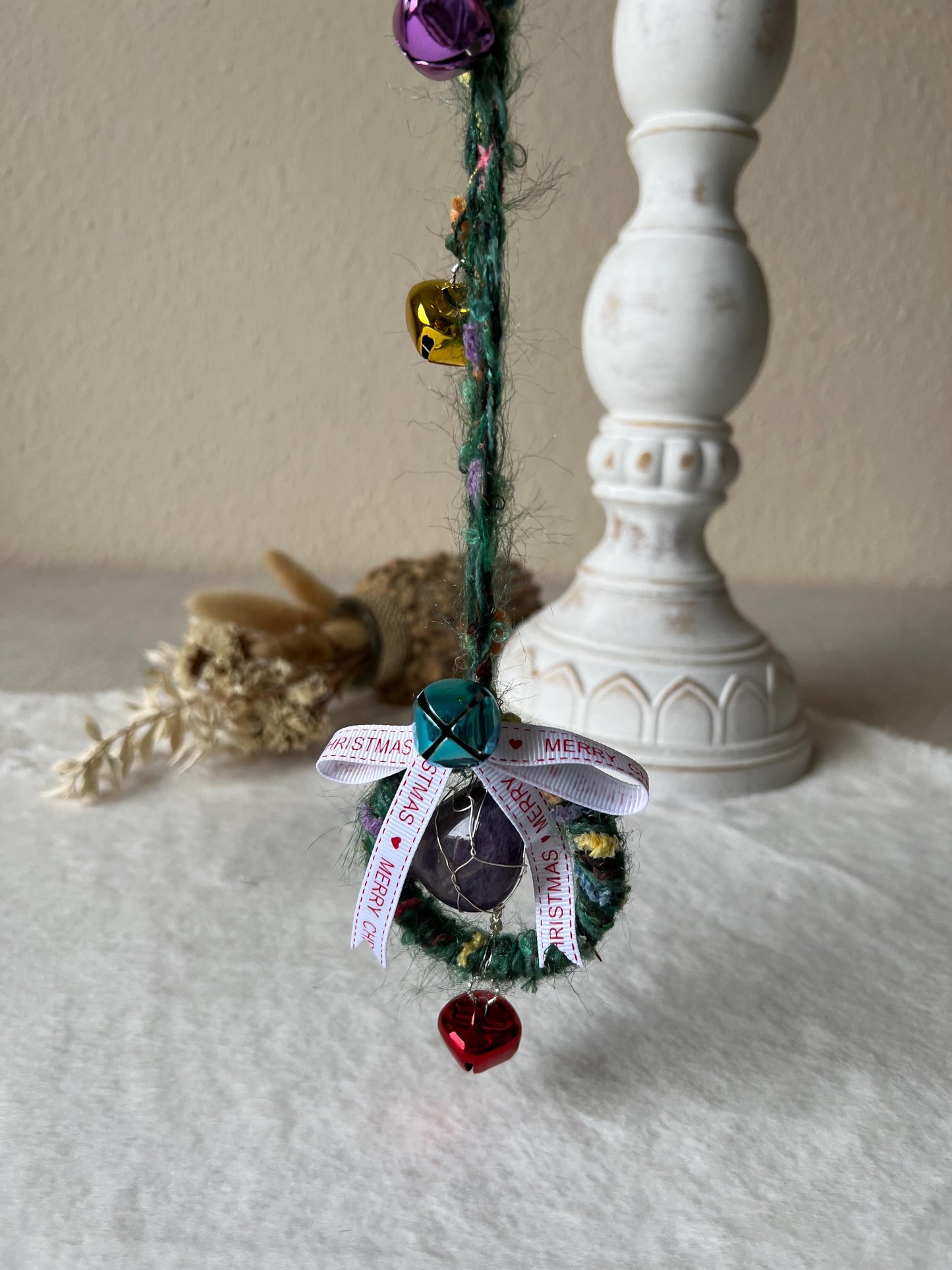 Weihnachtsanhänger | Ornament | Aventurin | Amethyst | roter Jaspis | Baumanhänger | Deko