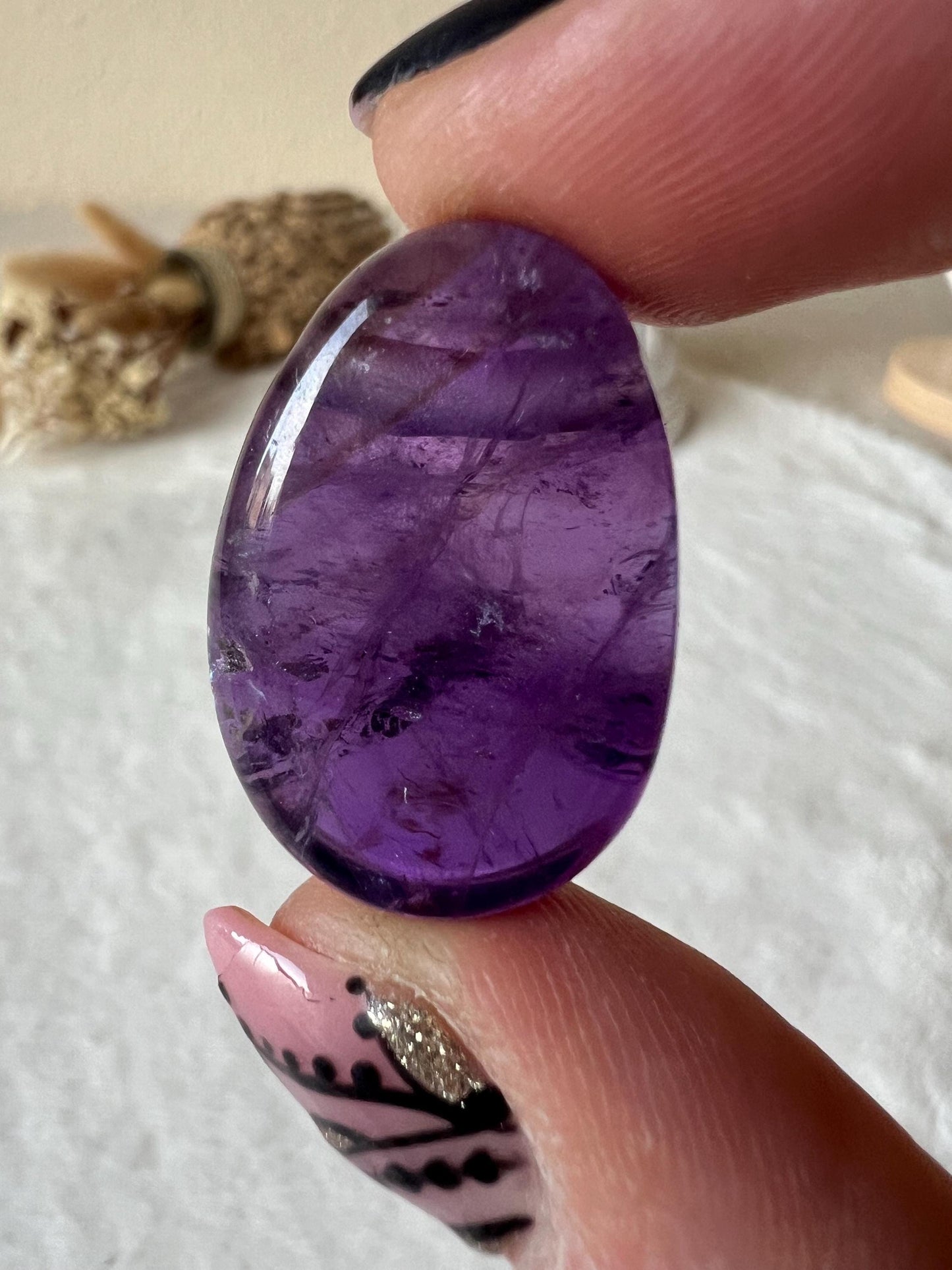Amethyst Tropfen Kettenanhänger
