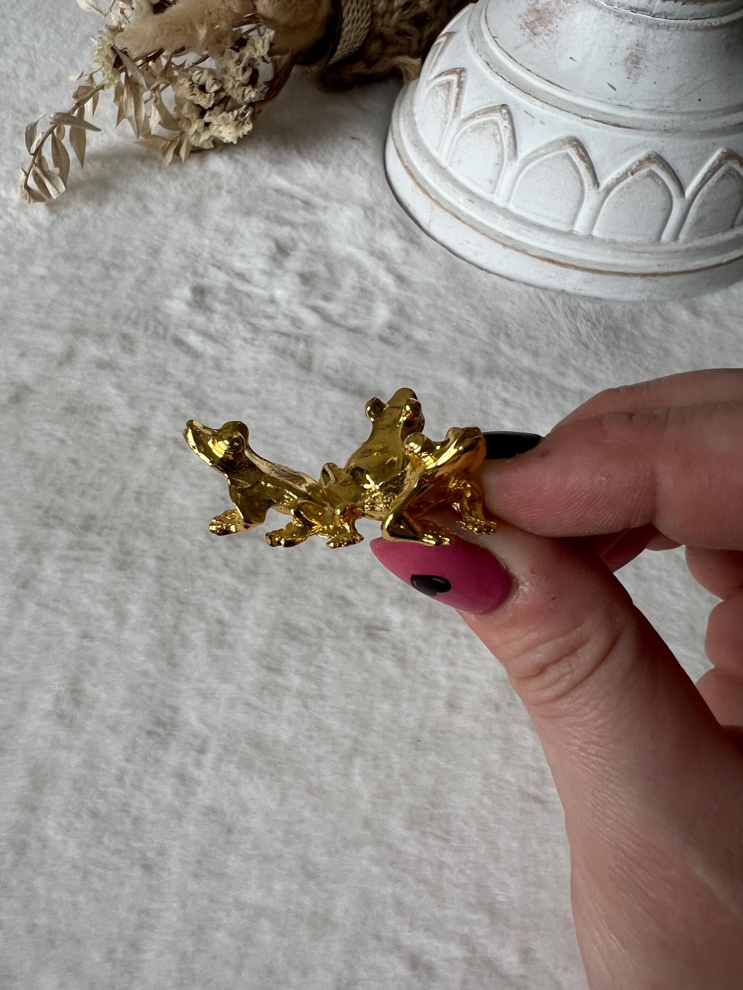 Kugelhalter Frösche gold und silber