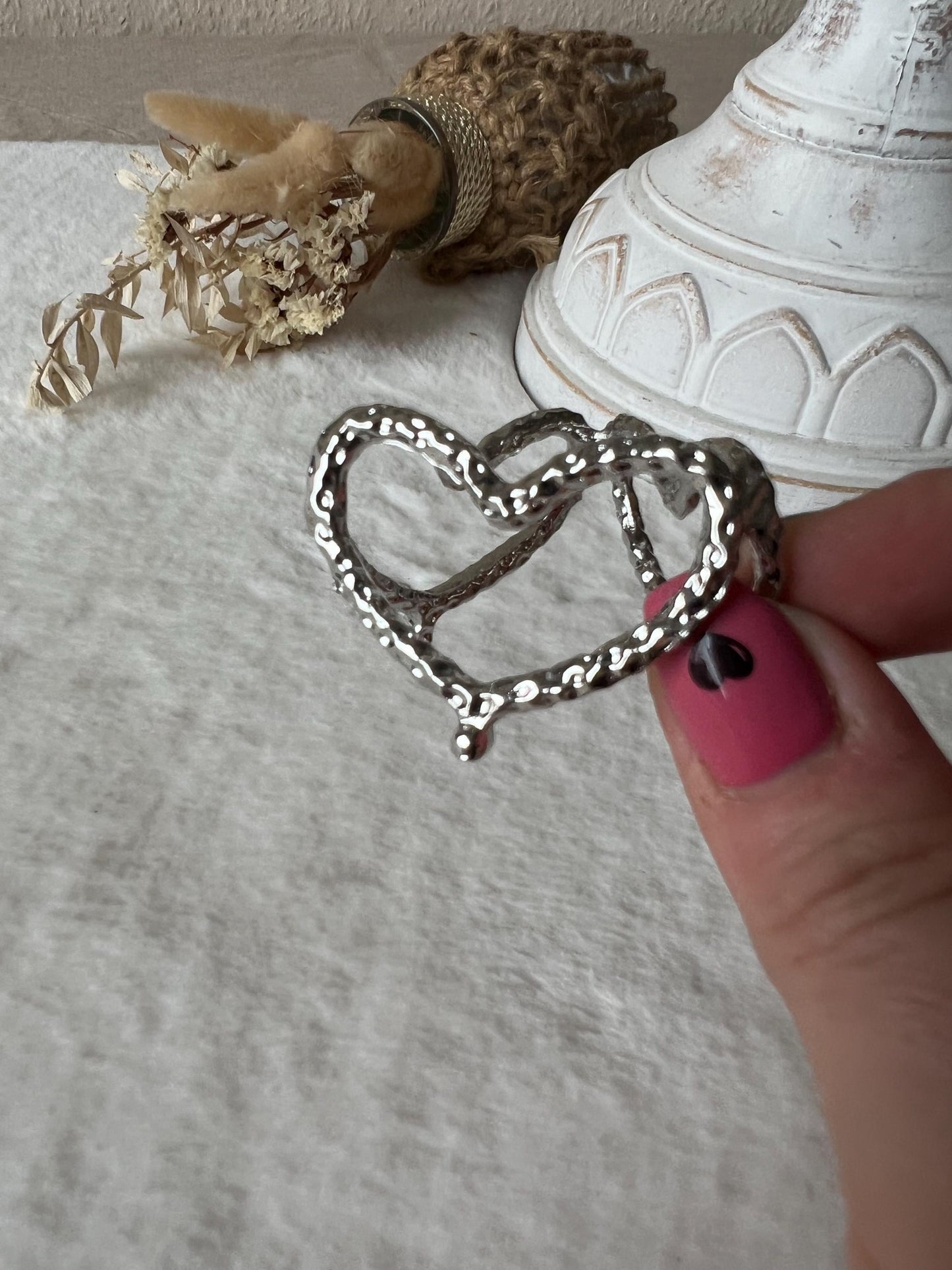 Kugelhalter Herzen silber und gold