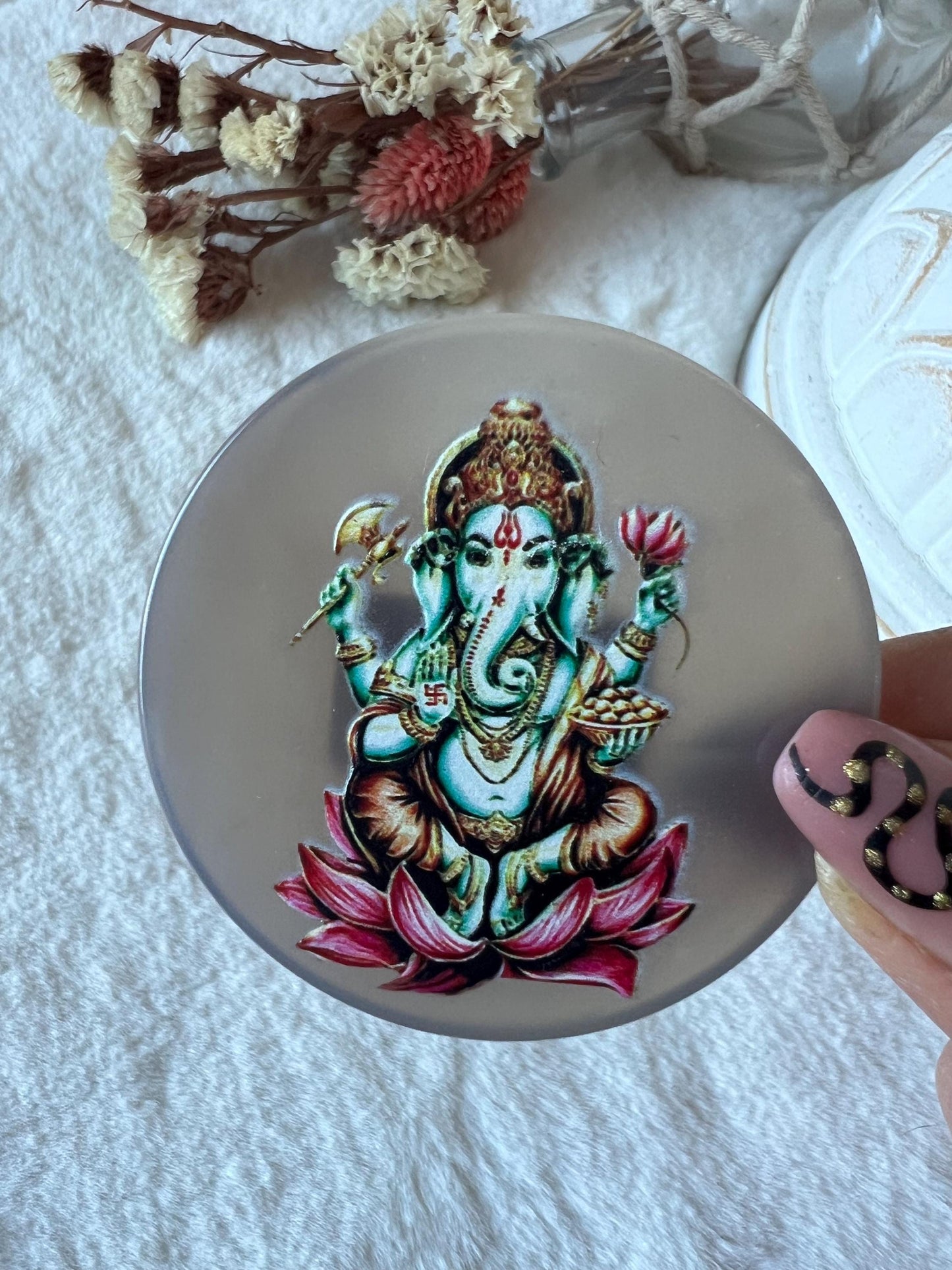 Achatscheibe mit Ganesha