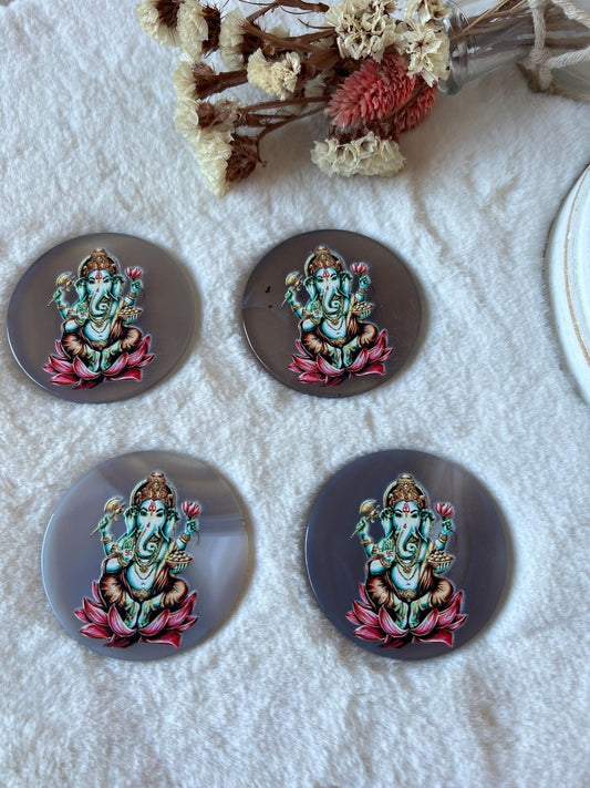Achatscheibe mit Ganesha