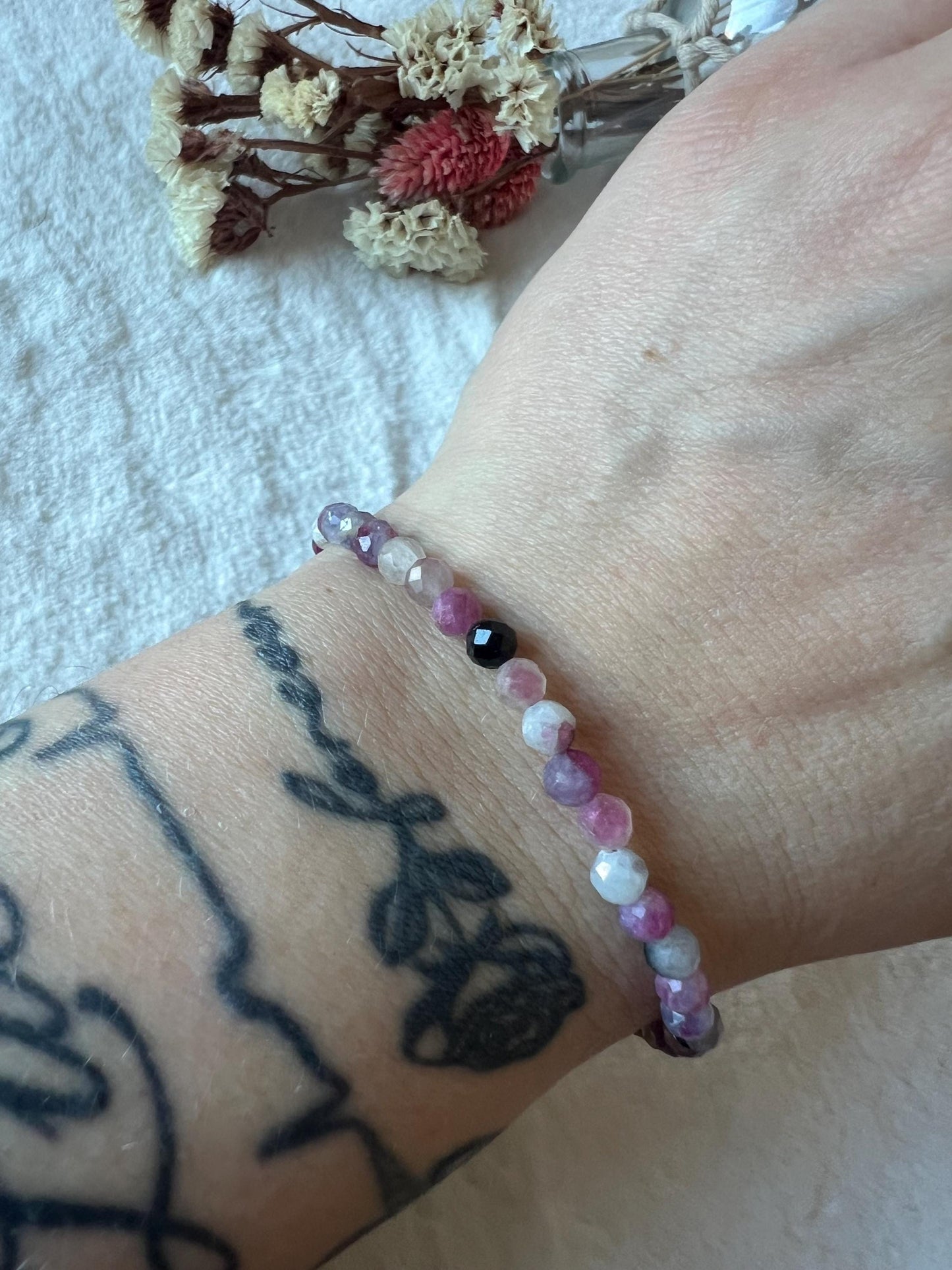 Unicorn Stone Armband größenverstellbar silberfarben