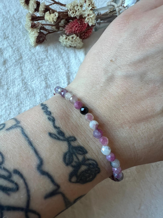 Unicorn Stone Armband größenverstellbar silberfarben