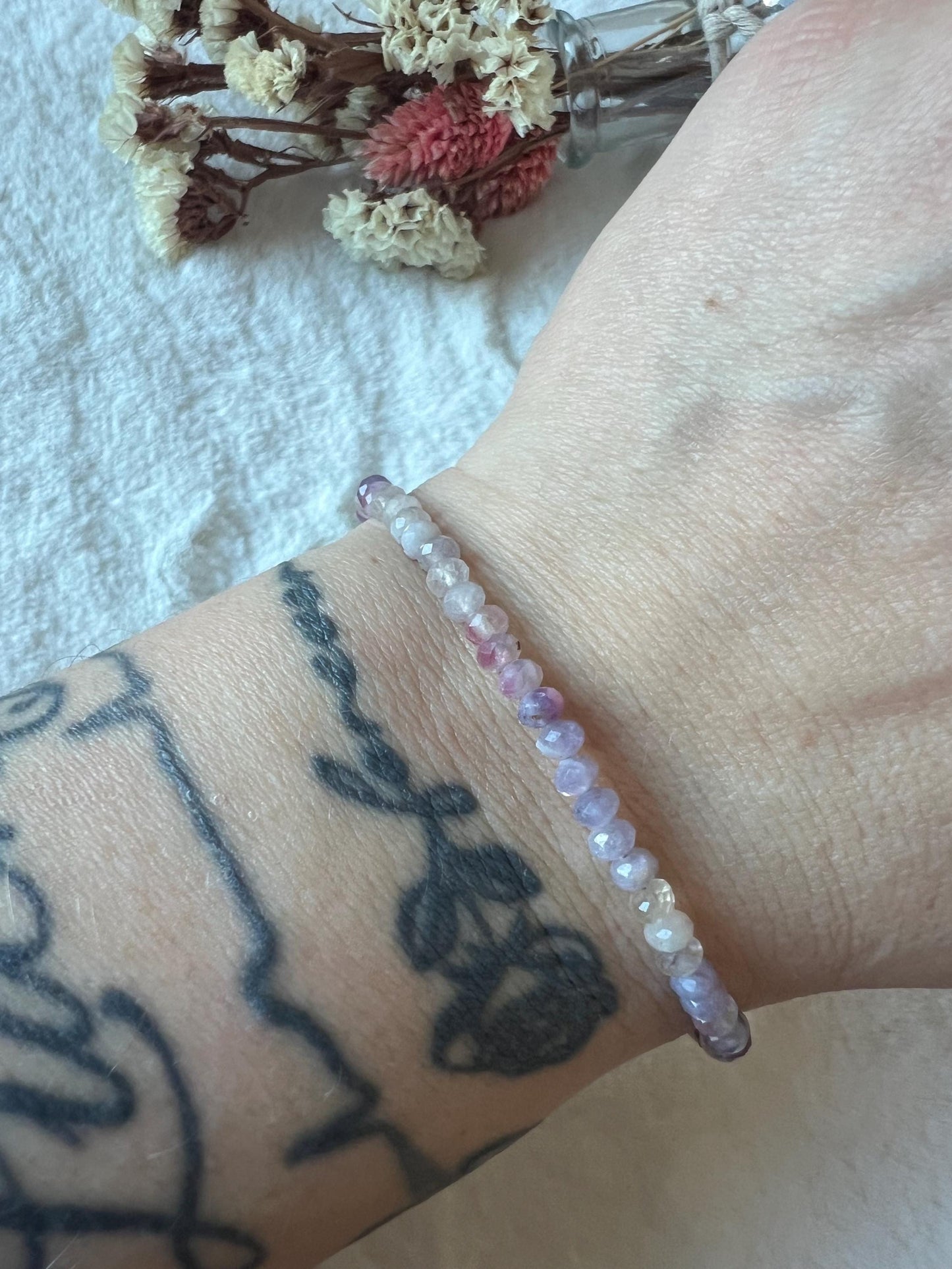 Unicorn Stone Armband größenverstellbar silberfarben