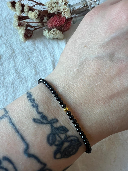 Turmalin Armband goldfarben grössenverstellbar
