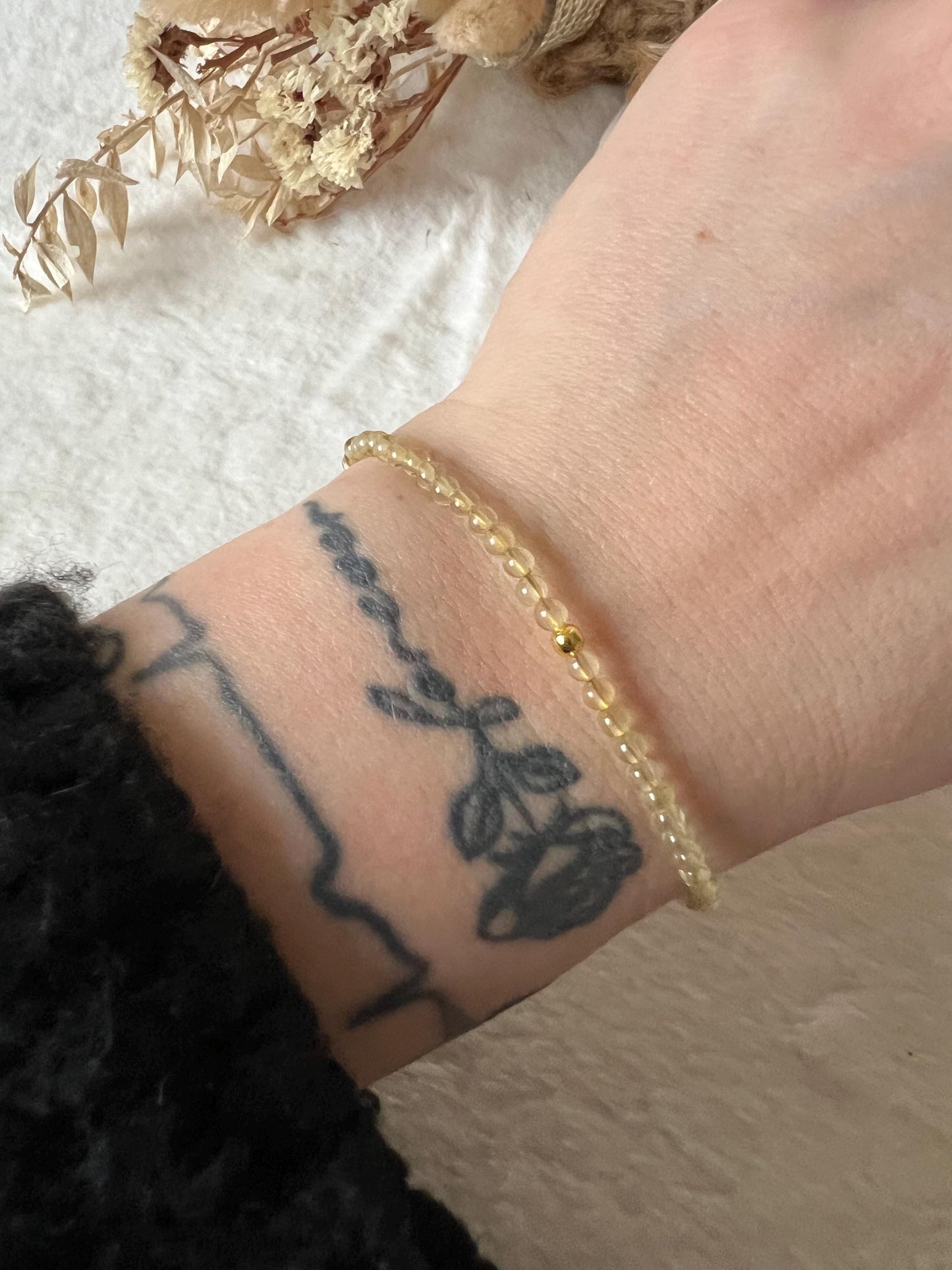 Citrin Armband goldfarben grössenverstellbar