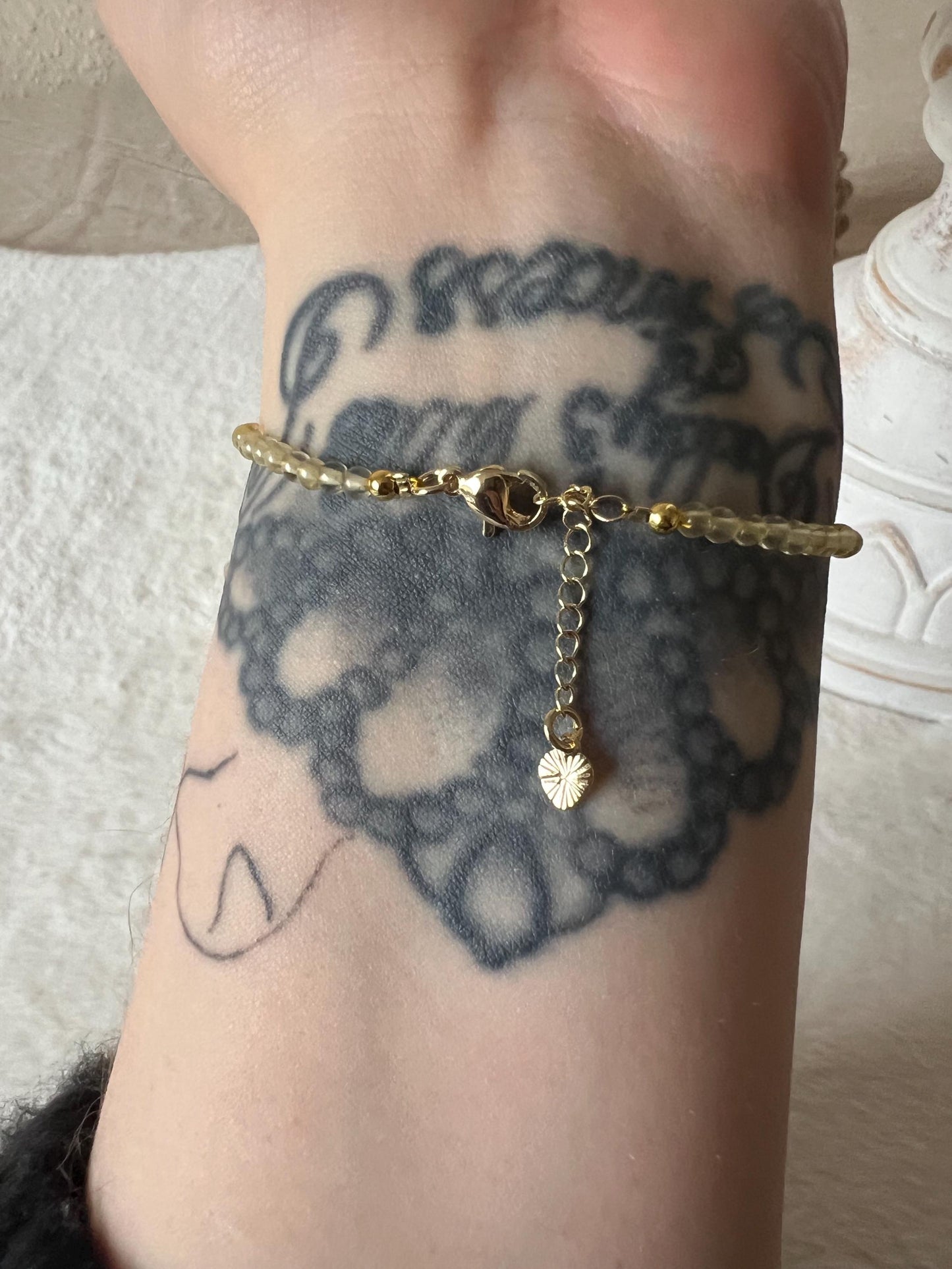 Citrin Armband goldfarben grössenverstellbar