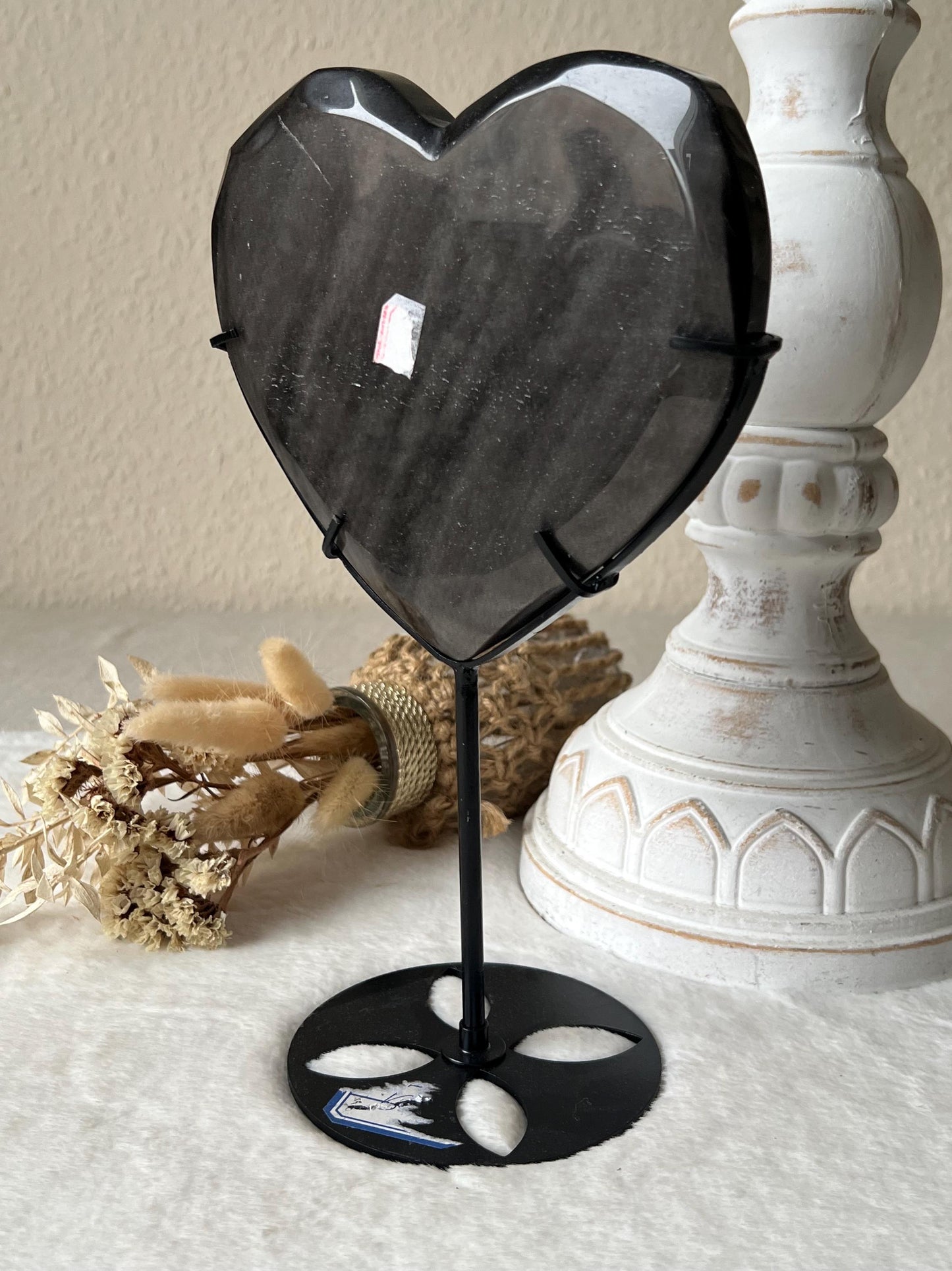 Silberschein Obsidian Herz XL