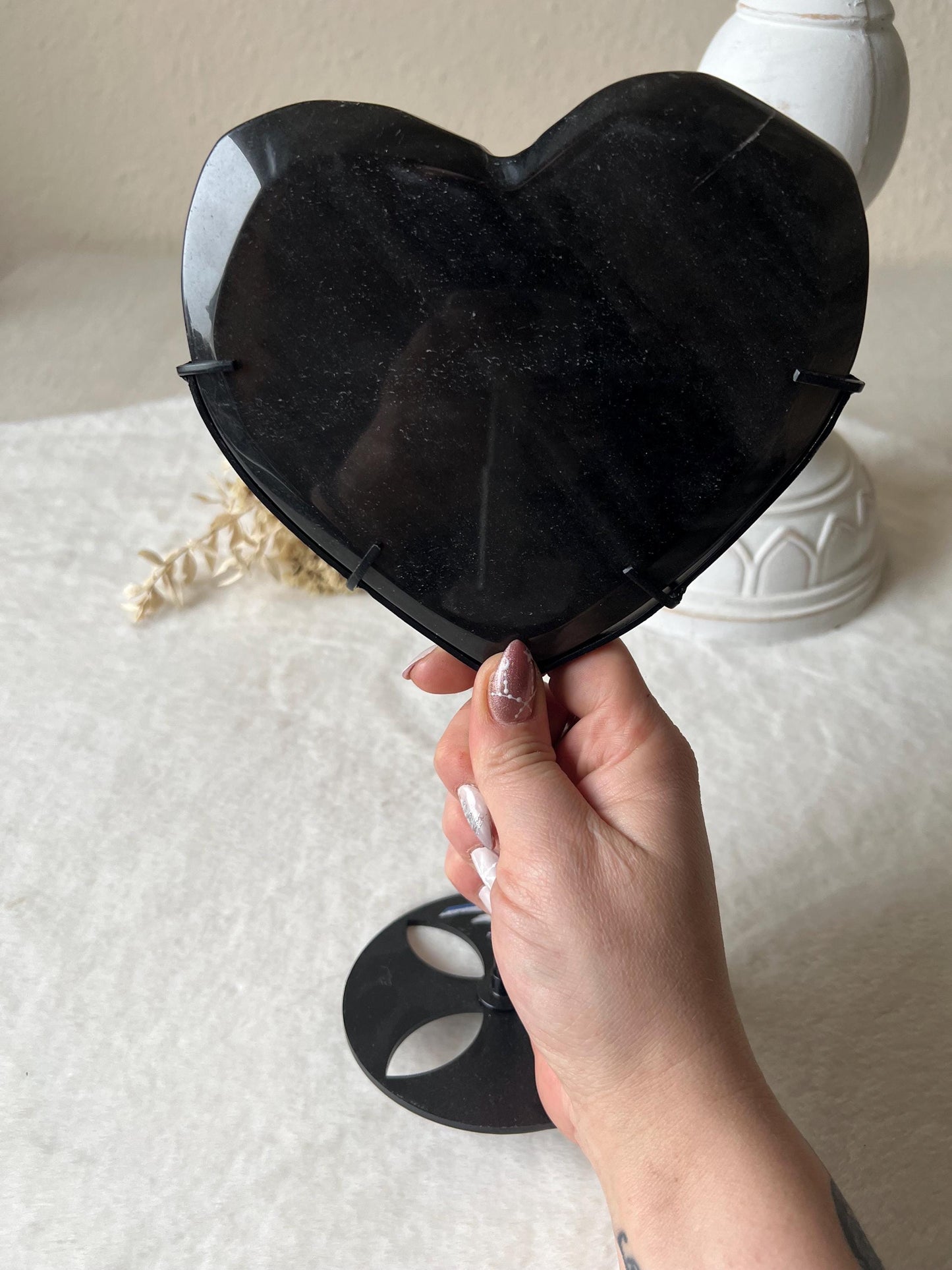 Silberschein Obsidian Herz XL