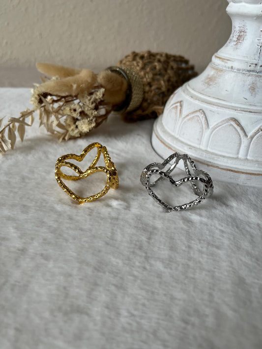 Kugelhalter Herzen silber und gold