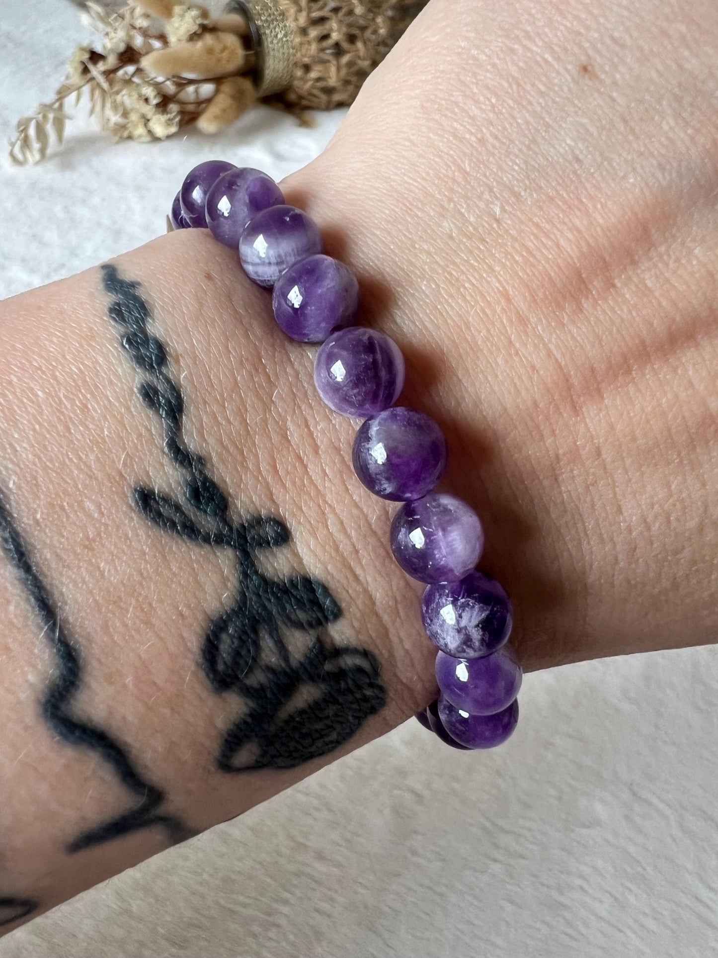 Chevron Amethyst Armband 8mm und 8,5mm