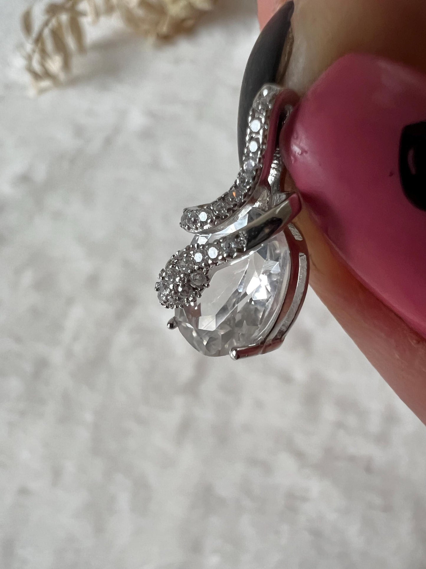 Bergkristall Schlangen Kettenanhänger 925 Silber