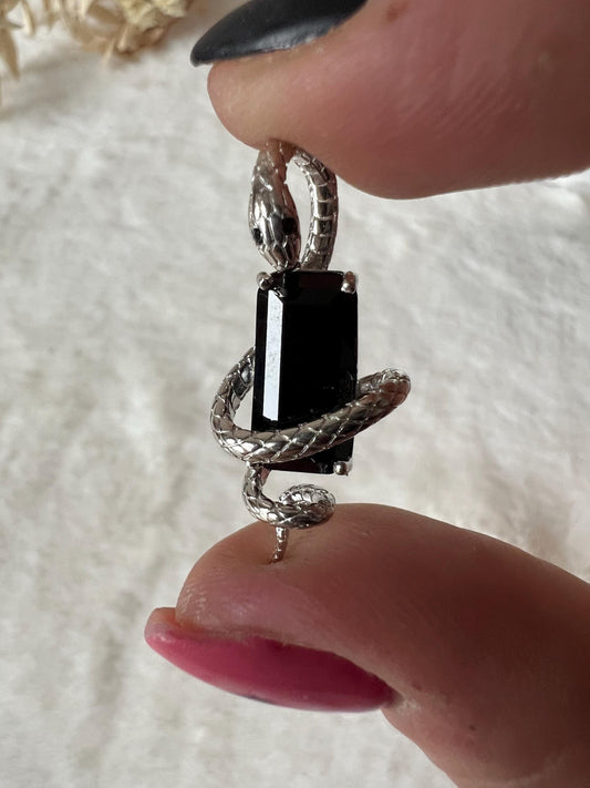 Spinell Schlangen Kettenanhänger 925 Silber