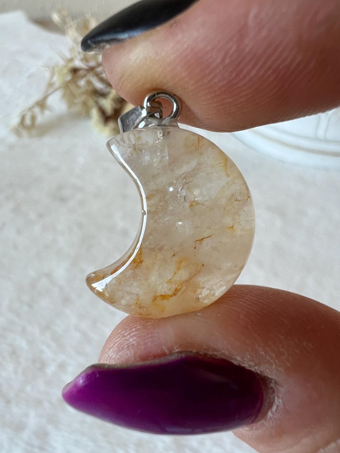 Golden Healer Stern und Mond Kettenanhänger Kupfer Öse