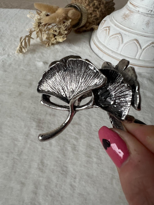 Ginkoblatt Kugelhalter silber,gold und rosegold