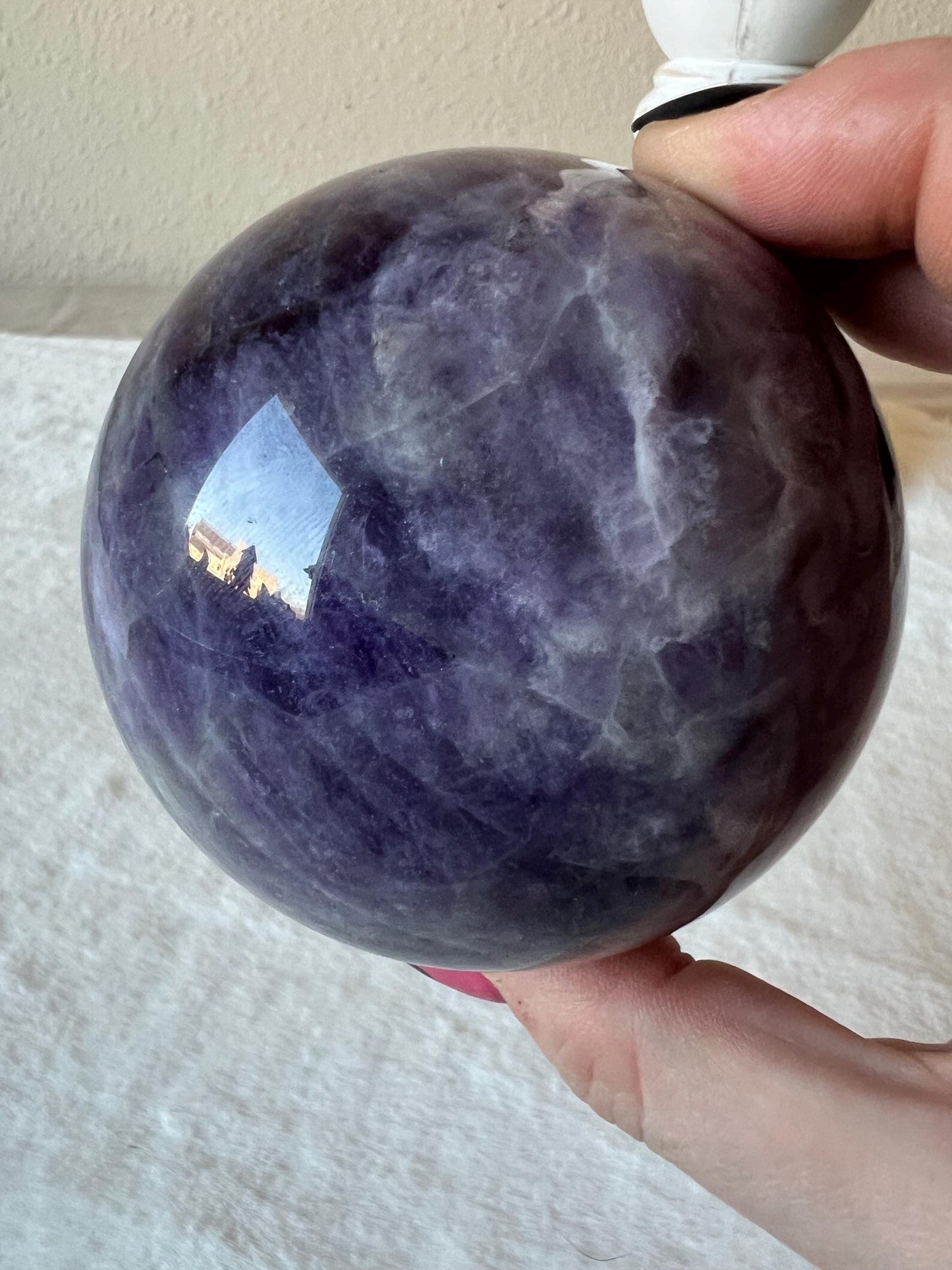 Chevron Amethyst Kugel groß