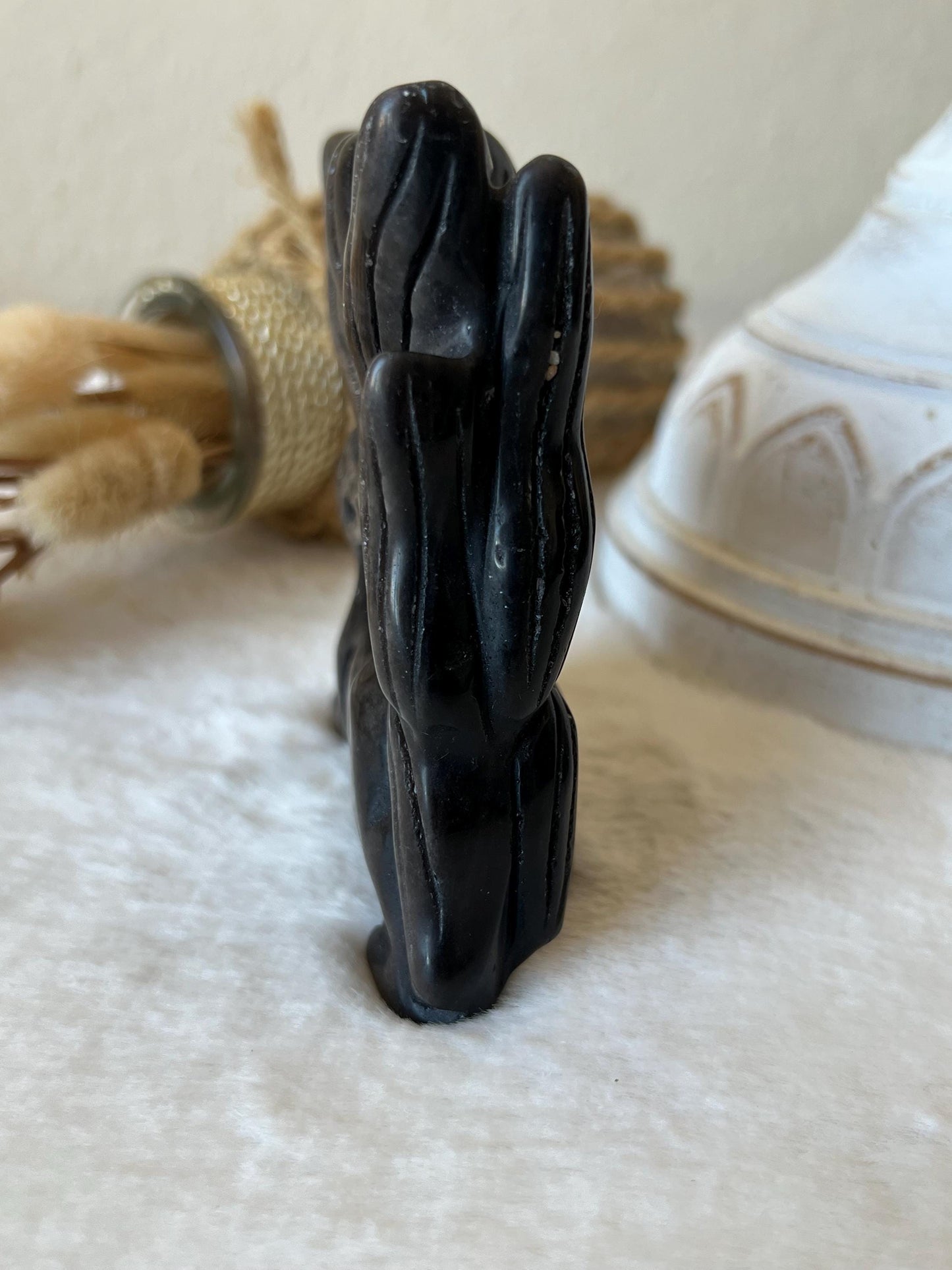 Silberschein Obsidian neunschwänziger Fuchs